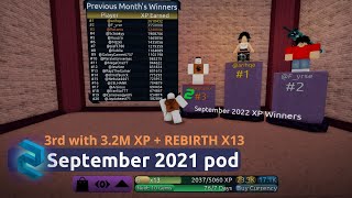 Rebirth x13 + Third place on 09/2022 leaderboard!