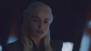 Game of Thrones 7x06 Daenerys Targaryen see Jon Snow's scars.