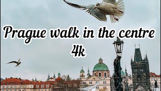 WALKING IN THE CENTER OF PRAGUE OLD TOWN 4К - Relaxing video