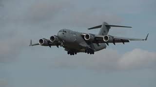 Royal Canadian Air Force CC-177 Boeing Globemaster III Arriving at RAF Waddington.