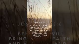 Jeremiah 33:6 #bible #jesus #god #love #worship #prayer #biblestudy #gospel #scripture