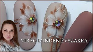 Virág festés az ősz színeiben | egyszerű árnyékolás látványos minta