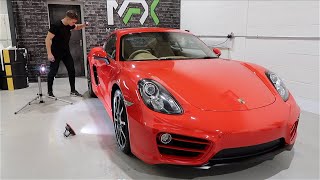 Paint Correction Detail - Guards Red Porsche Cayman