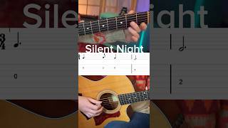 SILENT NIGHT melody - guitar tutorial with tab #shorts