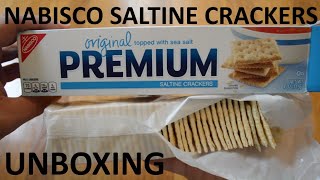 Unboxing Nabisco Premium Original Saltine Crackers Topped With Sea Salt