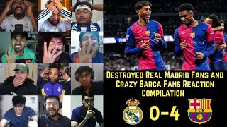 Real Madrid 0-4 Barcelona – Reactions from Devastated Madrid Fans and Crazy Barca Supporters!