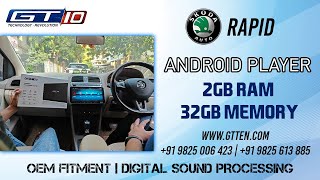 GT10ANDROID PLAYER INSTALLED IN SKODA #gt10 #ahemdabad