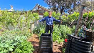 Composting at home with a compost bin