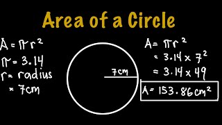 Finding the Area of a Circle #maths #tutorial #areaofcircle