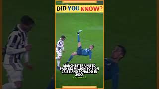 Cristiano Ronaldo Signed for £12 Million in 2003,A Record Fee for His Age | Motivation facts #shorts