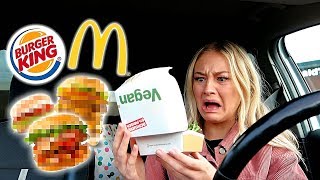 24 Stunden EXPERIMENT: NUR VEGAN Fast Food ESSEN! Geht das? ⎥ PIA