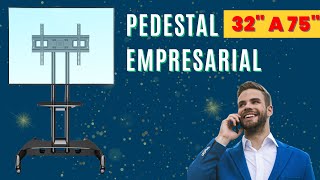 🟢 PEDESTAL Empresarial MÓVIL 📐 para TV o Monitor de 32” a 75” NB AVA1500