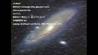 J.S.Bach BWV211 Schweigt stille, plaudert nicht, chorus practice ten J.S.バッハ BWV211 静かにして  合唱練習用・ten