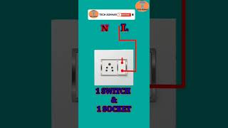 1 switch 1 socket aasan wiring #shorts #wiring #electricalvideos