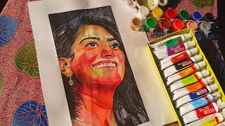 My first painting || Sai pallavi || @SouravjoshiArts || shivji arts