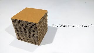 How to make invisible lock puzzle box From Cardboard