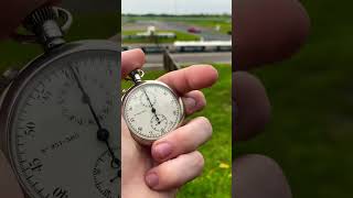 Timing lap times on a vintage Rattrapante Stopwatch. #stopwatch #racing #minicooper