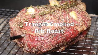 Traeger Smoked Rib Roast - Step by Step tutorial for a perfect roast