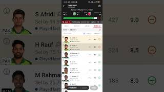 PAK vs BAN 30th world cup 2023 Match! fantasy team💥 #dream #fantasyteam #cricketworldcup #fantasytip