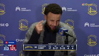 Steph Curry Postgame Interview | Golden State Warriors lose to Los Angeles Clippers 121-113