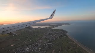 Dublin Airport (DUB) Evening Approach and Landing