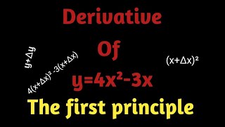 How to differentiate a function using the first the first principle| Differentiation|