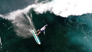 Drone shots of surfers at Yallingup