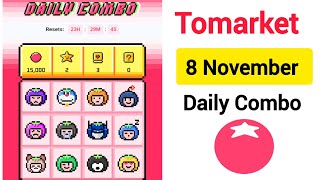 Tomarket Daily Combo 8 November | Tomarket Today Combo | Tomarket Airdrop Combo 8 November |