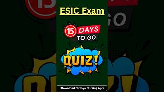 ESIC EXAM special MCQ'S||15 days to go || #nidhya