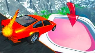 Big Ramp Jumps with High Speed Cars - BeamNG Drive