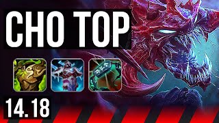 CHO'GATH vs ILLAOI (TOP) | 10/2/6, 700+ games | BR Master | 14.18