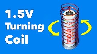 How to Make Turning Coil Using 1.5V Battery (Homopolar motor)