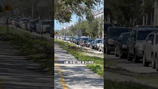 Massive, winding lines in St. Pete just to get gas in St. Petersburg, Florida ⛽️#HurricaneMilton