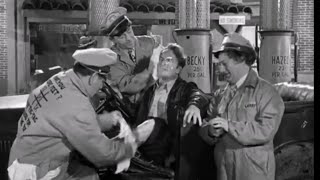 The Three Stooges l Capture the crooks disguise as a gasoline station attendant.