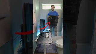 I built the Ultimate Gaming Bathroom… #gaming #gamingsetup #gamingroom #pc #shorts