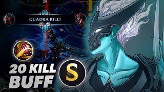 20 KILL NEW ZED JUNGLE BUFF IS OP NOW ( QUARDRAKILL )