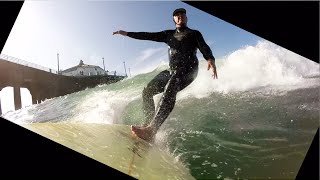 Surfing Beautiful Day Manhattan Beach Pier