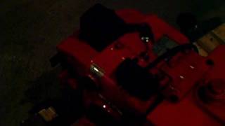 starting the snowblower motor and lawn mower