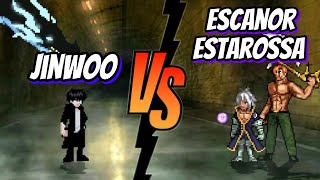 Jinwoo Vs Escanor and Estarossa solo leveling x seven deadly sins fights / mugen