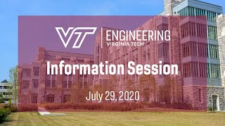 July 29, 2020 College of Engineering Information Session