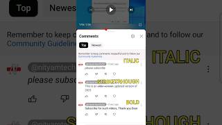 Youtube Comment text decoration