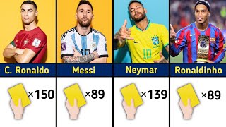 Number Of Yellow Card Of Famous Footballers