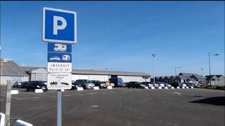 Motorhome parking at Roscoff Ferry Port, Finistère, France