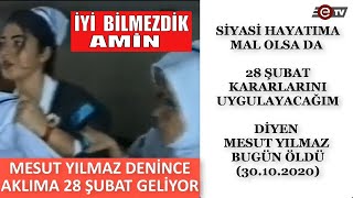 İMAM HATİPLİLERE (YARASA) DİYE MESUT YILMAZ BUGÜN ÖLDÜ - TOPRAĞIN BOL OLSUN (30.10.2020)