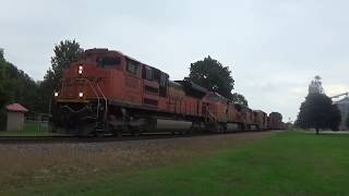 BNSF 9265 Leads H-BRCNTW West at Steward