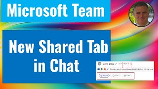 Microsoft Teams: Shared tab in chat