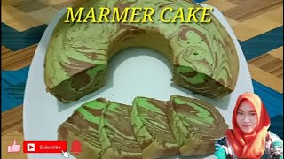 CARA MEMBUAT MARMER CAKE PANDAN COKLAT