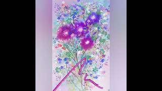 "Floral Crush" Digital Painting #shorts #flowers #colourful #bouquet #lavender #pink #spring #purple