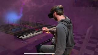 VR Piano Training app in mixed reality