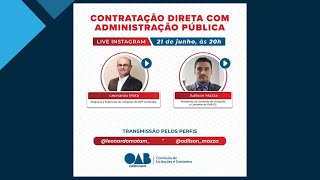 Live "Contratando com a Administra Pública - Lei nº 14.133/2021".